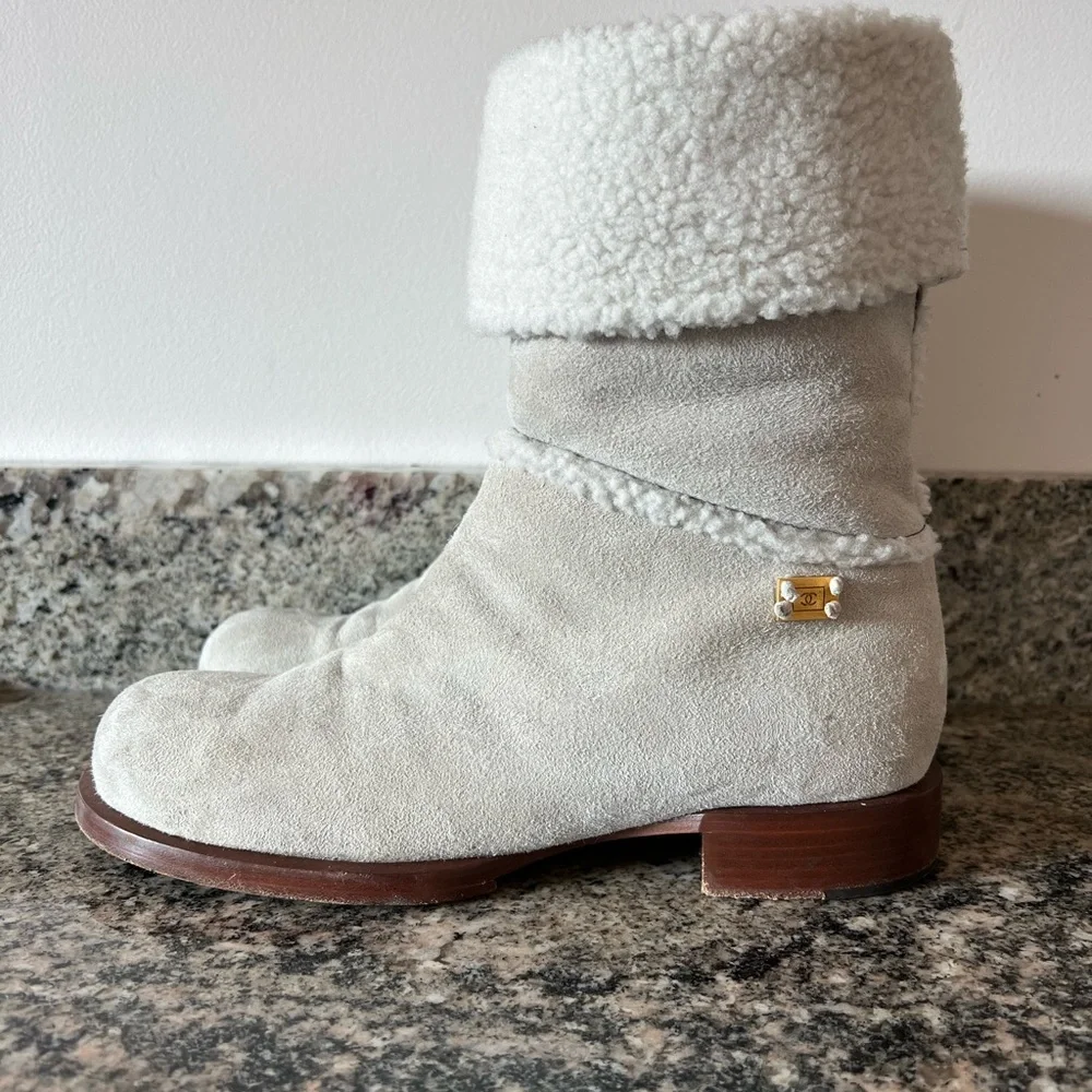 Chanel Sport Interlocking CC Logo Boots with COA